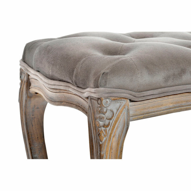 Barhocker DKD Home Decor   Grau Polyester Kautschukholz (112 x 38 x 48 cm)
