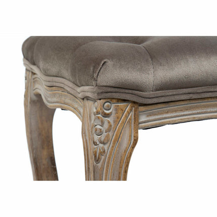 Barhocker DKD Home Decor   Braun Polyester Kautschukholz Dunkelgrau (112 x 38 x 48 cm)