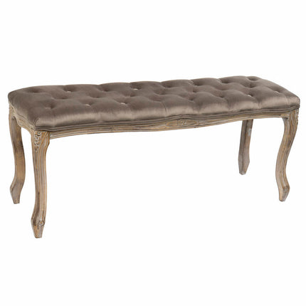 Barhocker DKD Home Decor   Braun Polyester Kautschukholz Dunkelgrau (112 x 38 x 48 cm)