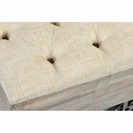 Barhocker DKD Home Decor   Tanne natürlich Schwarz Beige Polyester (61 x 51 x 77 cm)