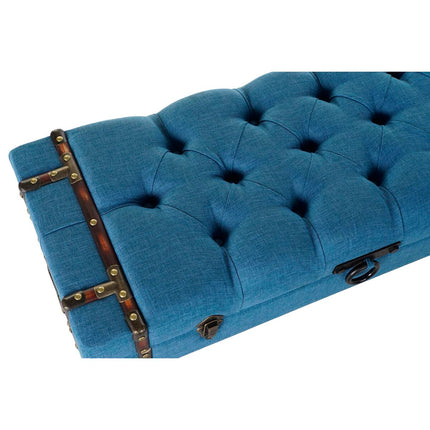 Barhocker DKD Home Decor   Metall Polyester Marineblau Holz MDF (102 x 42 x 40 cm)