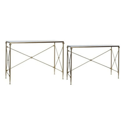 Konsole DKD Home Decor MB-157941 Gold Metall Marmor (119 x 33 x 80 cm)