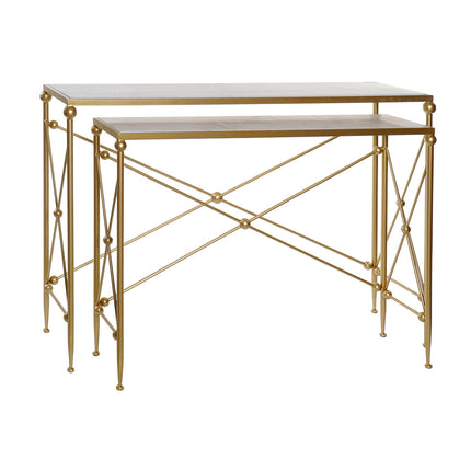 Konsole DKD Home Decor MB-157941 Gold Metall Marmor (119 x 33 x 80 cm)