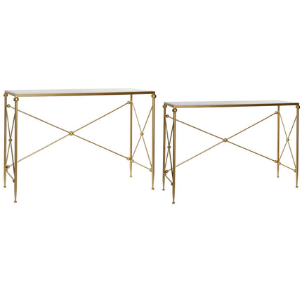 Konsole DKD Home Decor MB-157941 Gold Metall Marmor (119 x 33 x 80 cm)