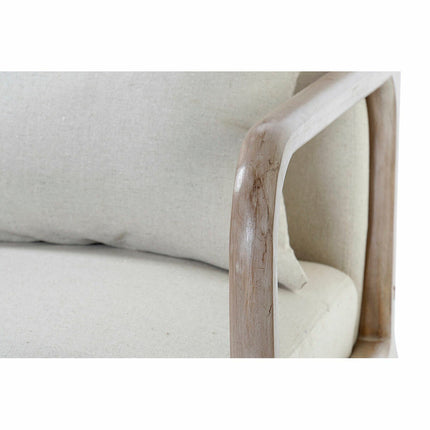 Sessel DKD Home Decor 66 x 79 x 75 cm Sixties Beige Holz Kunststoff