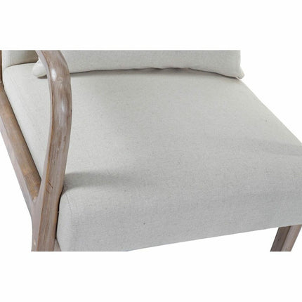 Sessel DKD Home Decor 66 x 79 x 75 cm Sixties Beige Holz Kunststoff