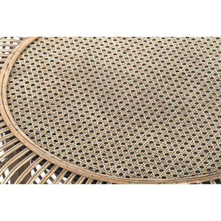 Satz mit 3 Tischen DKD Home Decor Braun Rattan Bambus (80 x 80 x 50 cm)