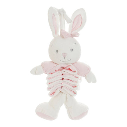 Plüschtier DKD Home Decor 19 x 8 x 27 cm Rosa Hase Himmelsblau Musikalisch (2 Stück) (2 pcs)