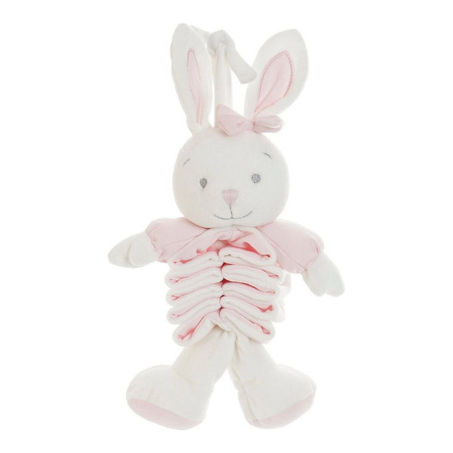 Plüschtier DKD Home Decor 19 x 8 x 27 cm Rosa Hase Himmelsblau Musikalisch (2 Stück) (2 pcs)