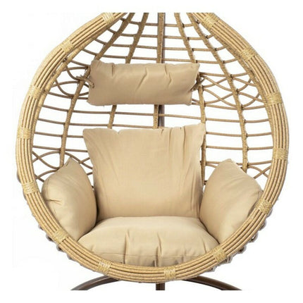 Hängender Gartenstuhl DKD Home Decor Beige 90 x 70 x 110 cm Braun Synthetischer Rattan Aluminium