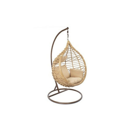 Hängender Gartenstuhl DKD Home Decor Beige 90 x 70 x 110 cm Braun Synthetischer Rattan Aluminium