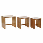 Set mit 3 Tischen DKD Home Decor Holz Akazienholz Kunststoff 51 x 36 x 51 cm