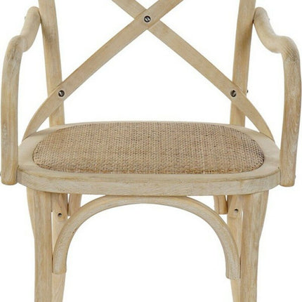 Esszimmerstuhl DKD Home Decor Rattan Ulme (55 x 57 x 92 cm)