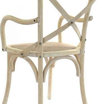 Esszimmerstuhl DKD Home Decor Rattan Ulme (55 x 57 x 92 cm)