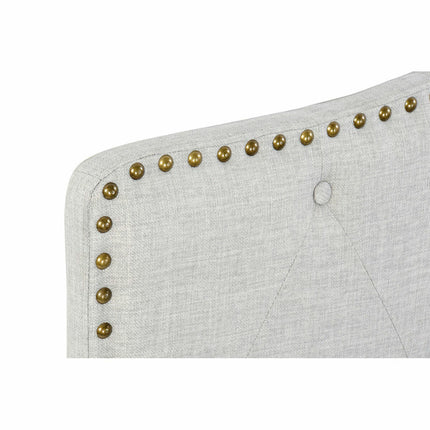 Kopfende des Betts DKD Home Decor Beige Polyester Kautschukholz (146 x 6 x 68 cm)