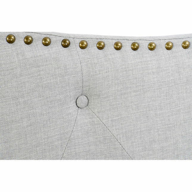 Kopfende des Betts DKD Home Decor Beige Polyester Kautschukholz (146 x 6 x 68 cm)