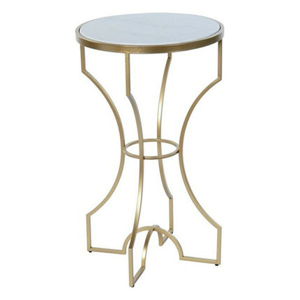 Beistelltisch DKD Home Decor Gold Metall Weiß Marmor (38 x 38 x 65,5 cm)