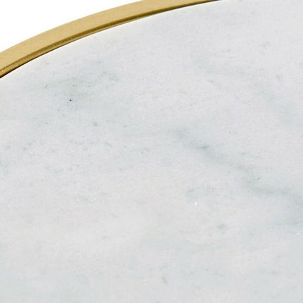 Beistelltisch DKD Home Decor Gold Metall Weiß Marmor (38 x 38 x 65,5 cm)
