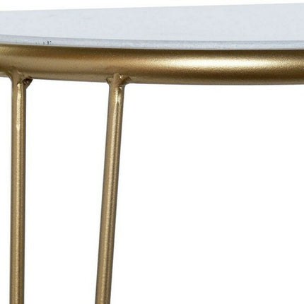 Konsole DKD Home Decor Gold Metall Marmor 115 x 35 x 78 cm