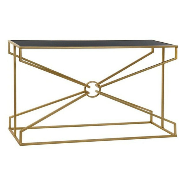 Konsole DKD Home Decor Kristall Schwarz Gold Metall 130 x 40 x 75 cm