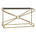 Konsole DKD Home Decor Kristall Schwarz Gold Metall 130 x 40 x 75 cm