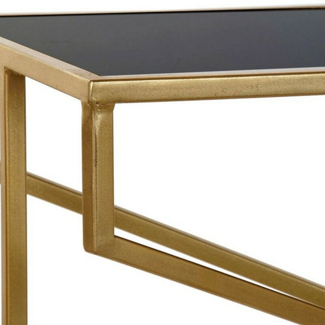 Konsole DKD Home Decor Kristall Schwarz Gold Metall 130 x 40 x 75 cm