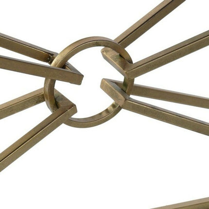 Konsole DKD Home Decor Kristall Schwarz Gold Metall 130 x 40 x 75 cm