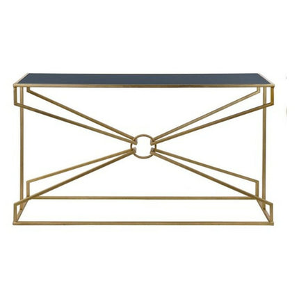 Konsole DKD Home Decor Kristall Schwarz Gold Metall 130 x 40 x 75 cm