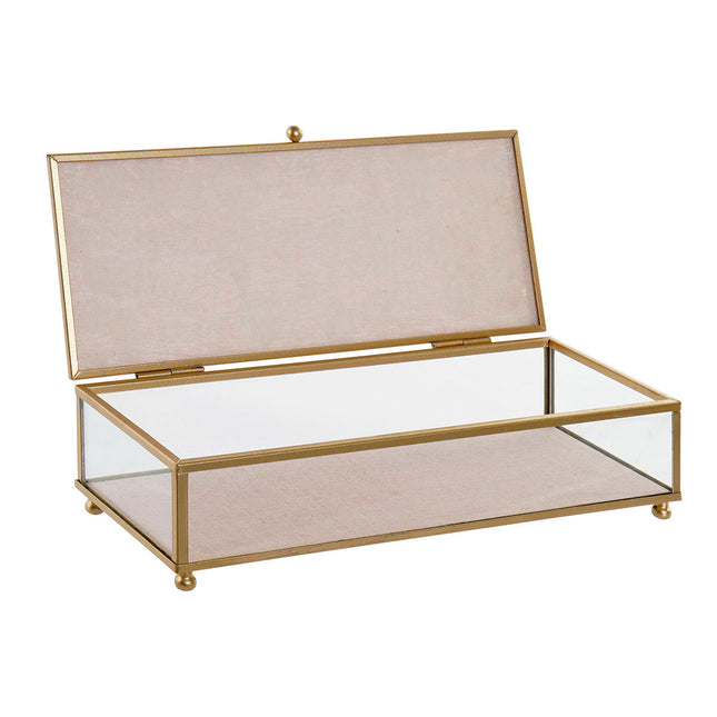 Box-Schmuckkästchen DKD Home Decor New Hygge Metall Kristall (2 pcs) (25 x 10 x 5 cm)