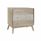 Schubladenschrank DKD Home Decor 80 x 42 x 80 cm natürlich Weiß Pflanzenblatt
