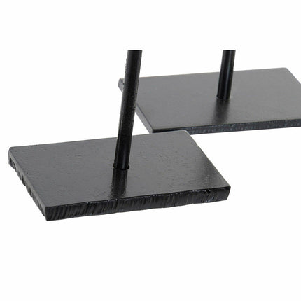 Kerzenschale DKD Home Decor Kristall Blau Rosa Metall 12 x 12 x 24 cm (2 Stück)