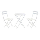 Tisch-Set mit 2 Stühlen DKD Home Decor Weiß Metall (3 pcs)