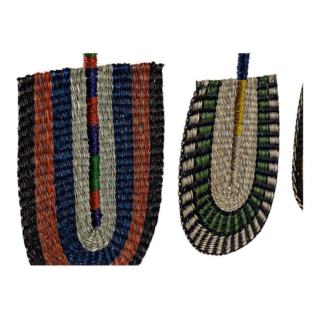 Wanddekoration DKD Home Decor 46 x 1 x 26 cm Bunt Orientalisch (4 Stücke)