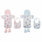 Bekleidungs-Set DKD Home Decor Baumwolle Sterne Blau Rosa