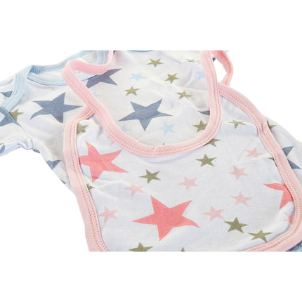 Bekleidungs-Set DKD Home Decor Baumwolle Sterne Blau Rosa
