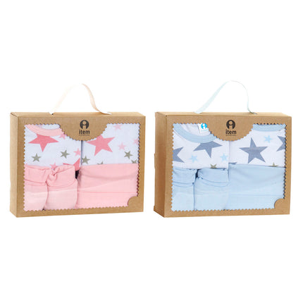Bekleidungs-Set DKD Home Decor Baumwolle Sterne Blau Rosa