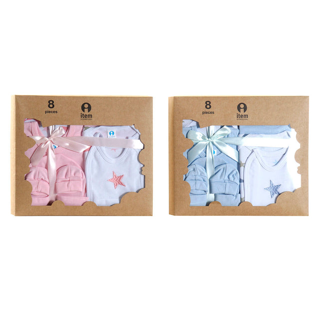 Bekleidungs-Set DKD Home Decor Sterne Blau Rosa (7 Stück)
