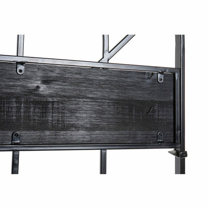 Regal DKD Home Decor An der Wand montiert 60 x 15 x 110 cm natürlich Schwarz Metall Kiefer
