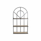Regal DKD Home Decor An der Wand montiert 60 x 15 x 110 cm natürlich Schwarz Metall Kiefer