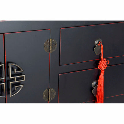 Konsole DKD Home Decor Schwarz Rot Tanne Holz MDF (63 x 26 x 83 cm)
