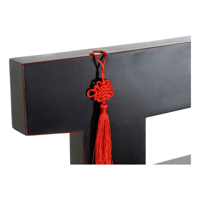 Kopfende des Betts DKD Home Decor Tanne Rot Schwarz Holz Holz MDF 160 x 4 x 120 cm