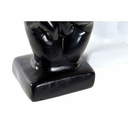Deko-Figur DKD Home Decor 13 x 12 x 29 cm Schwarz Weiß Hand (2 Stück)