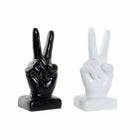 Deko-Figur DKD Home Decor 13 x 12 x 29 cm Schwarz Weiß Hand (2 Stück)