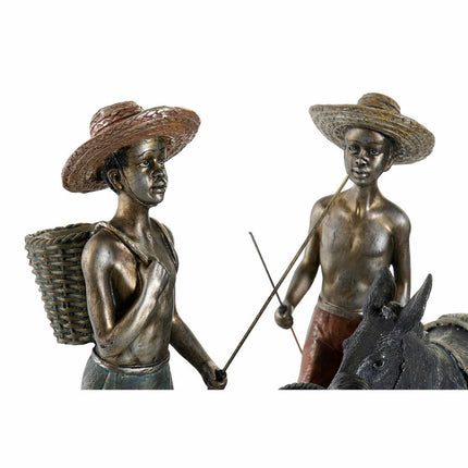 Deko-Figur DKD Home Decor 25 x 14 x 31 cm Gold Braun Harz Kolonial Esel