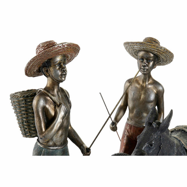 Deko-Figur DKD Home Decor 25 x 14 x 31 cm Gold Braun Harz Kolonial Esel