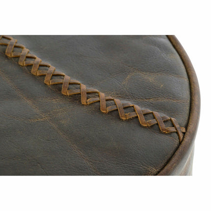 Hocker DKD Home Decor Braun Leder Metall (44 x 41 x 82 cm)
