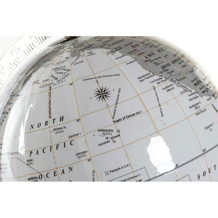 Terraqueo-Globus DKD Home Decor Weiß Metall Kunststoff (27 x 25 x 61 cm)