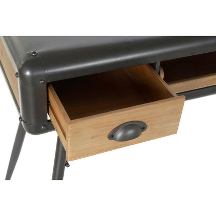 Schreibtisch DKD Home Decor Tanne natürlich Metall Hellgrau (118 x 52 x 84 cm)