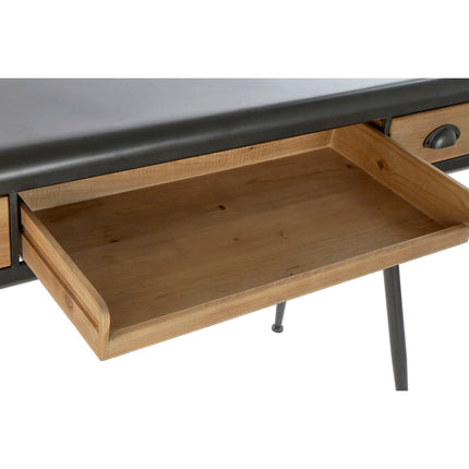 Schreibtisch DKD Home Decor Tanne natürlich Metall Hellgrau (118 x 52 x 84 cm)