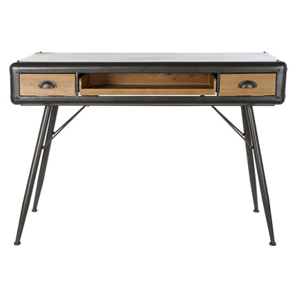 Schreibtisch DKD Home Decor Tanne natürlich Metall Hellgrau (118 x 52 x 84 cm)